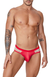 Jockstrap en dentelle CandyMan 99763 Couleur Nude-Rouge